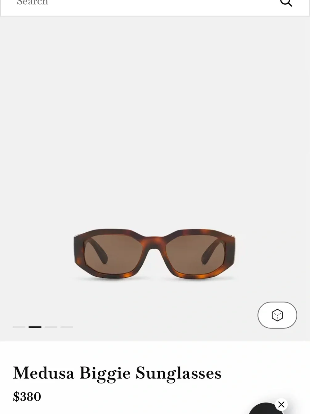 Versace Medusa Biggie Sunglasses — Tortoise Frame with Brown Lenses